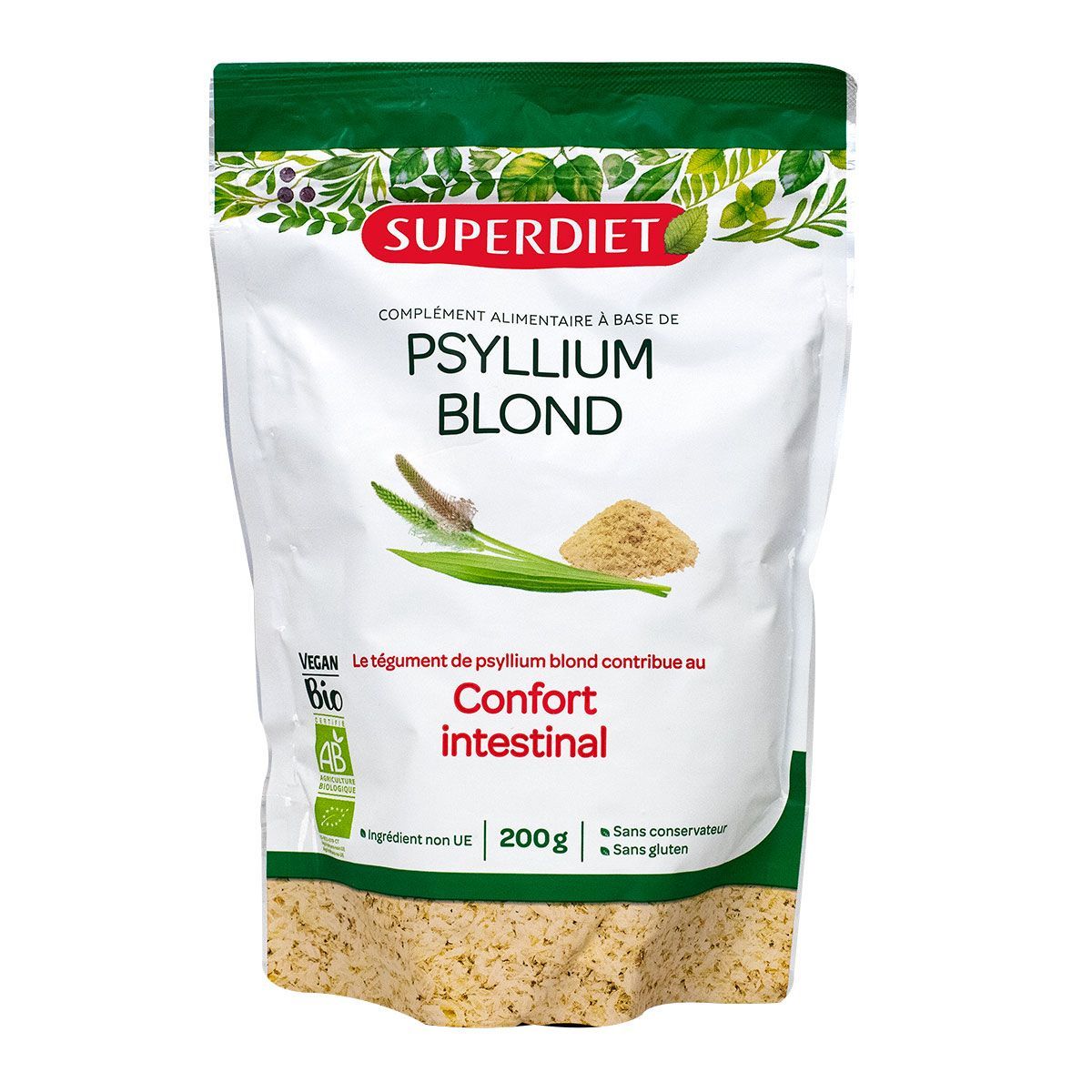 Téguments De Psyllium Blond Bio - Poudre 1kg - Conditionné En France - Vegan (Exp. 2026)