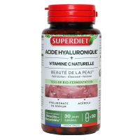 Acide Hyaluronique + vitamine C naturelle beauté de la peau 90 gélules