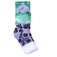 Chaussettes hydratantes fleurs gris taille 35-41