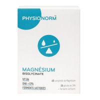 Physionorm Magnésium Bisglycinate 60 comprimés + 30 gélules