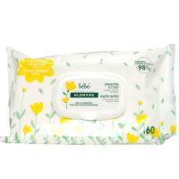 60 lingettes bébé nettoyantes à l'eau