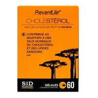 Preventlife Cholestérol pulpe baobab 60 gélules