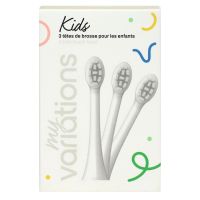 Kids 3 brossettes de rechange brosse à dents électrique