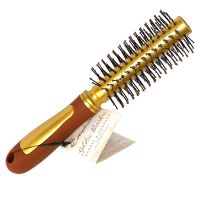 Brosse à cheveux dorée plastique petit modèle