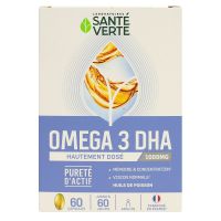 Omega 3 1000mg DHA mémoire et concentration 60 capsules