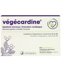 Vegecardine confort cardio vasculaire aubépine magnésium 60 gélules