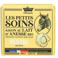 Les petits soins savon au lait d'anesse bio neutre 100g