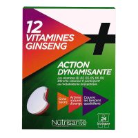 12 vitamines & ginseng action dynamisante 24 comprimés