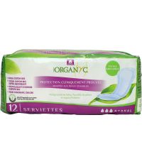Organyc incontinence légère 12 serviettes normales