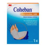 Coheban bande de contention cohésive - 7.5m x 6cm (blanc)