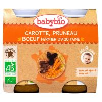 Petit pot menu carotte pruneau & bœuf 2x200g