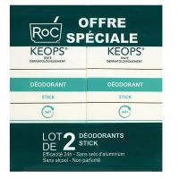 Keops déodorant stick transpiration modérée 2x40ml