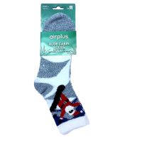 Chaussettes infusées à l'Aloe vera père Noël snowboard taille 41-47