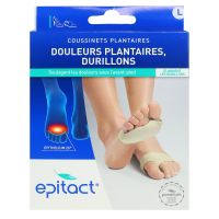 2 coussinets plantaires douleurs durillons taille L avec filet de lavage