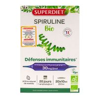 Spiruline menthe bio 10ml x 20 ampoules