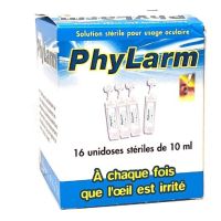 Phylarm solution optalmique stérile 16 unidoses x 10ml