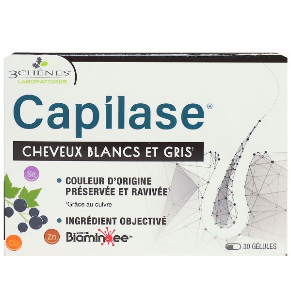 Cheveux blancs Capilase 30 capsules