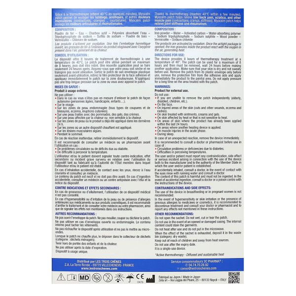 Myocalm douleurs musculaires à articulaires 6 patchs anti-douleur