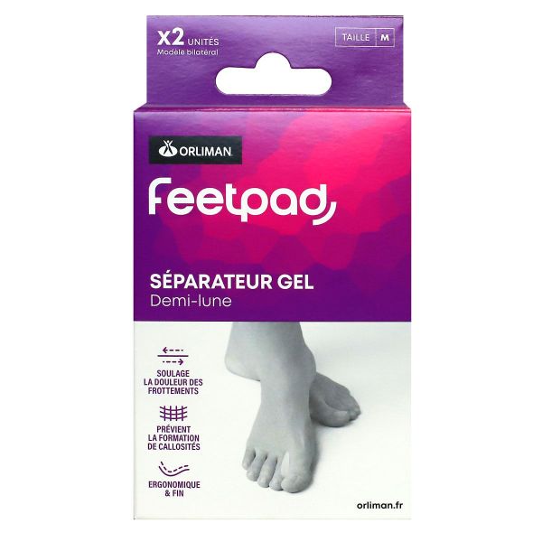 FeetPad 2 séparateurs gel demi-lune taille M