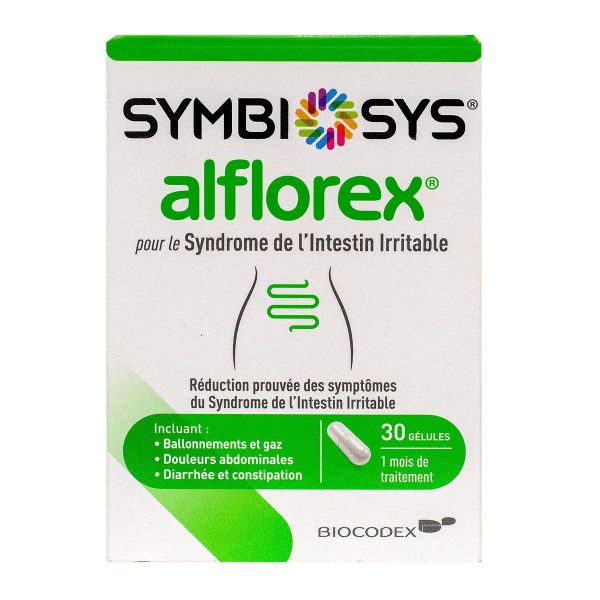 Symbiosys Alflorex syndrome de l'intestin 30 gélules, complément alimentaire Biocodex Symbiosys Alflorex syndrome de l'intestin 30 gélules, complément alimentaire Biocodex