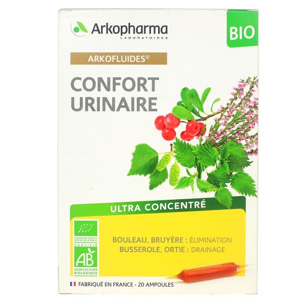 Arkofluides confort urinaire Ultra concentré bio 20 ampoules