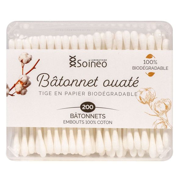 200 bâtonners coton tige biodégradable