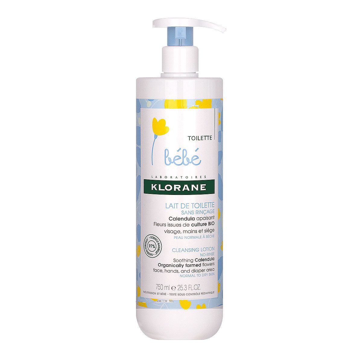 Le Lait De Toilette Sans Rincage Bebe Klorane Nettoie Le Visage Les Mains Et Le Siege De Bebe Klorane
