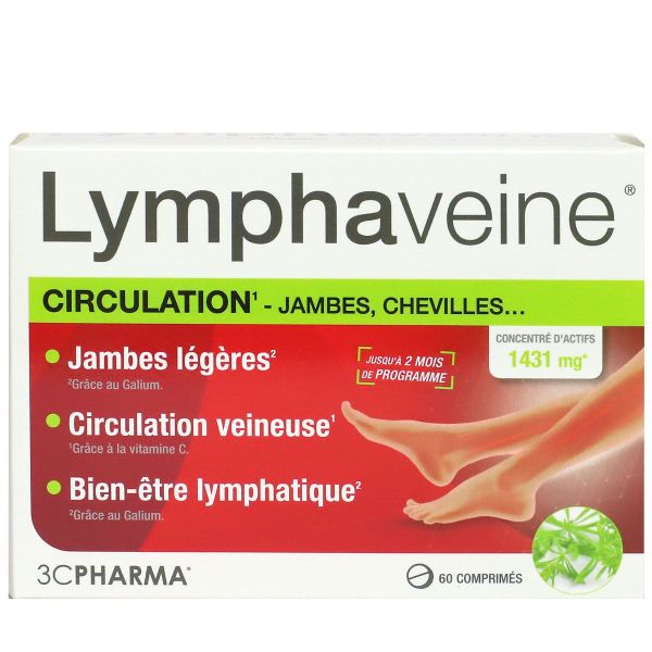 Lymphaveine circulations jambes lourdes 60 comprimés