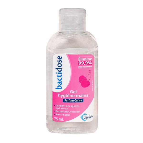 Bactidose gel hygiène mains cerise 75ml