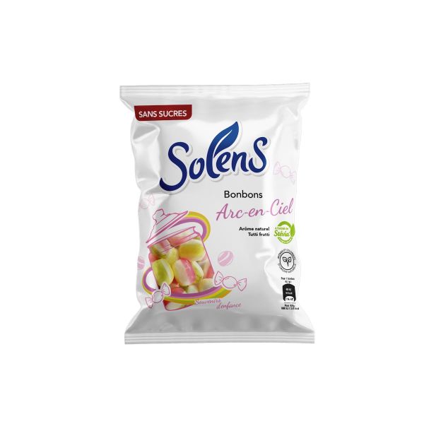 Bonbons arc-en-ciel sans sucres 100g