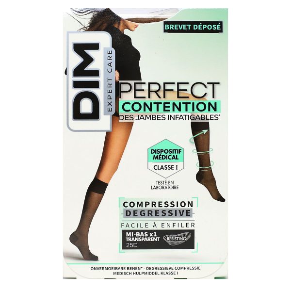 Perfect Contention mi-bas transparent compression dégressive 25D T39/41