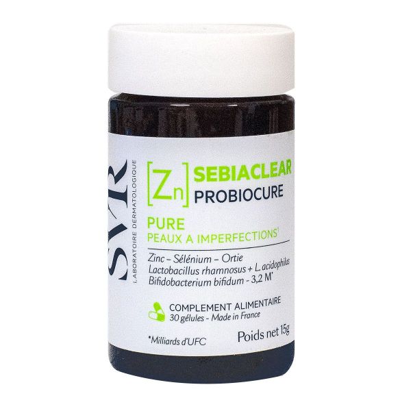 Sebiaclear Zinc Probiocure Pure peaux à imperfections 30 gélules