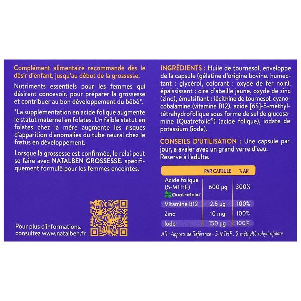 Natalben préconception 60 capsules