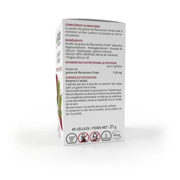 Arkogélules maronnier d'Inde bio 1125mg graine 45 gélules