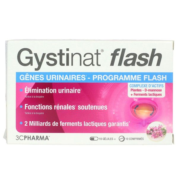 Gystinat Flash 10 gélules + 10 comprimés