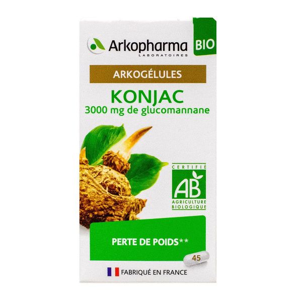 Arkogélules konjac bio 3000mg glucomannane 45 gélules