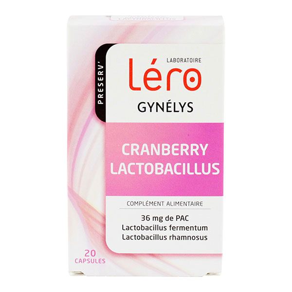 20 capsules Gynélys cranberry lactobacillus