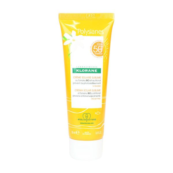 Crème solaire sublime visage monoi et tamanu bio SPF50+ 50ml