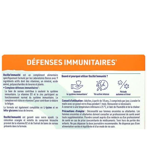 Oscillo immunité complexe multi-actifs 60 comprimés