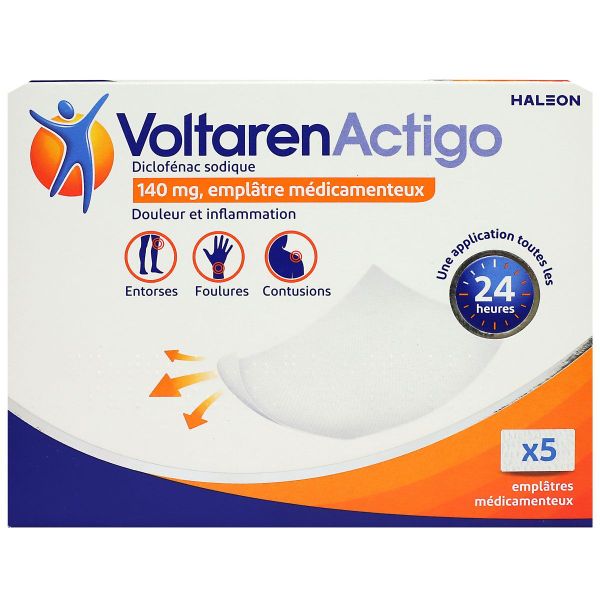 VoltarenActigo 140mg 5 emplatres medicamenteux