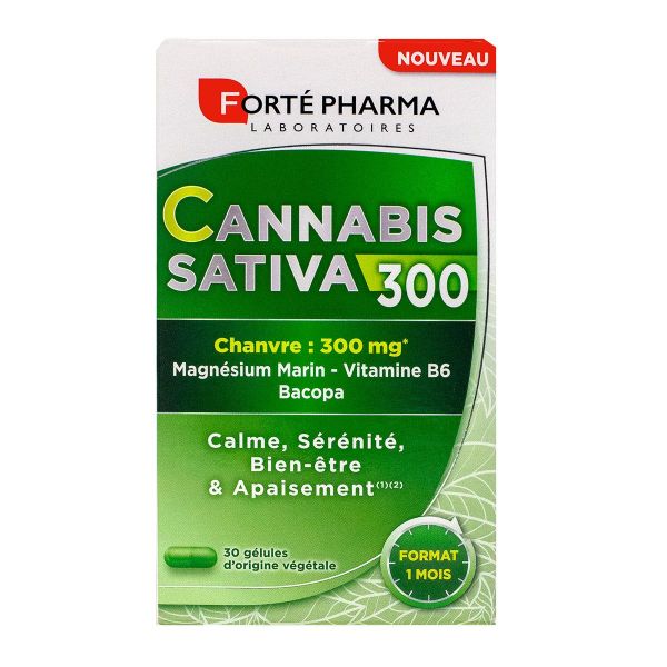 Cannabis Sativa chanvre 300mg 30 gélules
