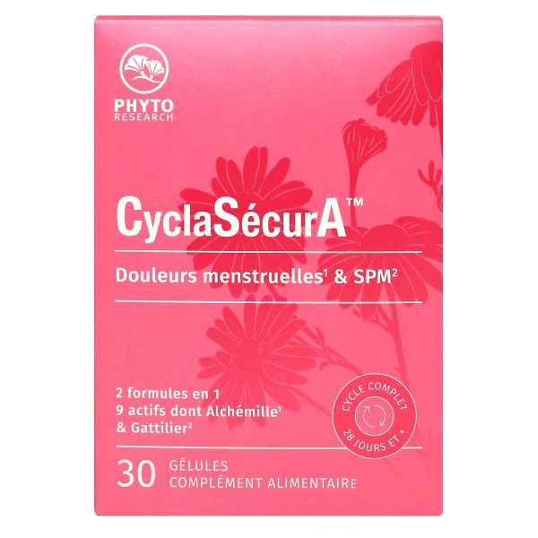 CyclaSecurA douleurs menstruelles & SPM 30 gélules
