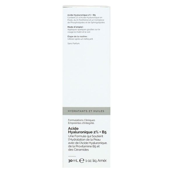 Acide hyaluronique 2% + B5 hydratation de la peau 30ml