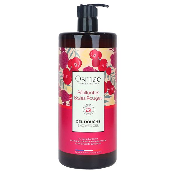 Gel douche pétillantes baies rouges 1L