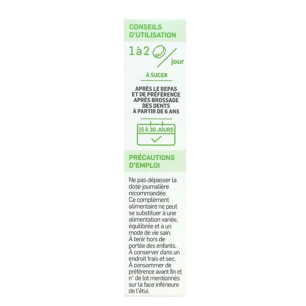 Lactibiane Immuno systeme immunitaire goût menthe 30 comprimés