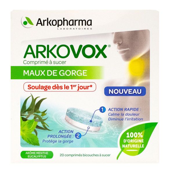 Arkovox 20 comprimés à sucer menthe/eucalyptus
