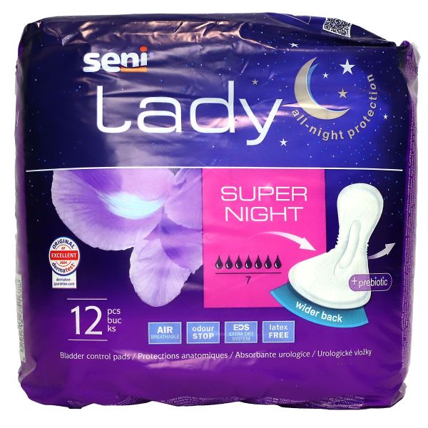 Lady 12 protections féminines Super Night nuit