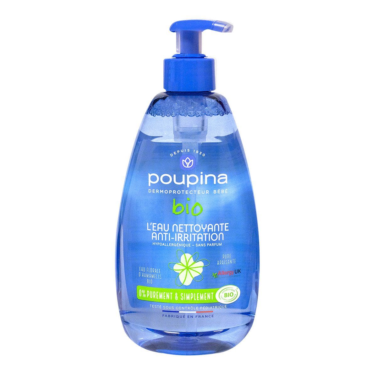 Poupina Eau Nettoyante Bio 484 Ml Est Formulee A Base D Eau Poupina