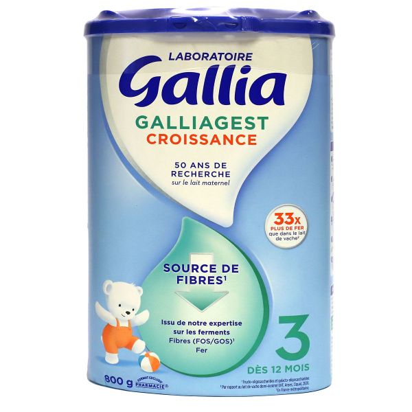 Lait Galliagest 3 croissance 800g