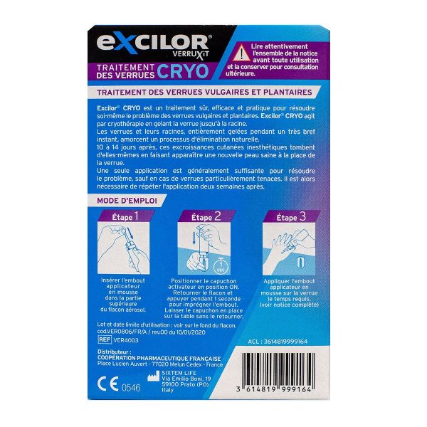 Excilor traitement par cryothérapie 50ml